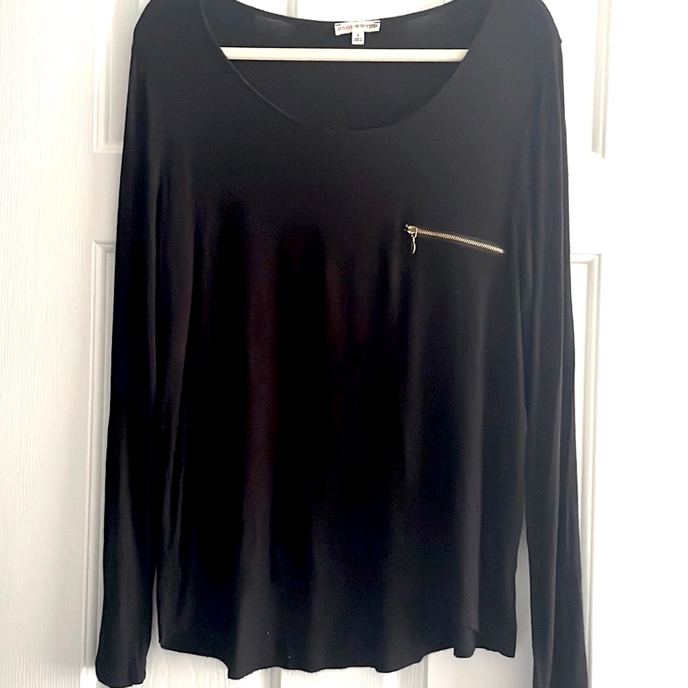 Black Large Long Sleeve T